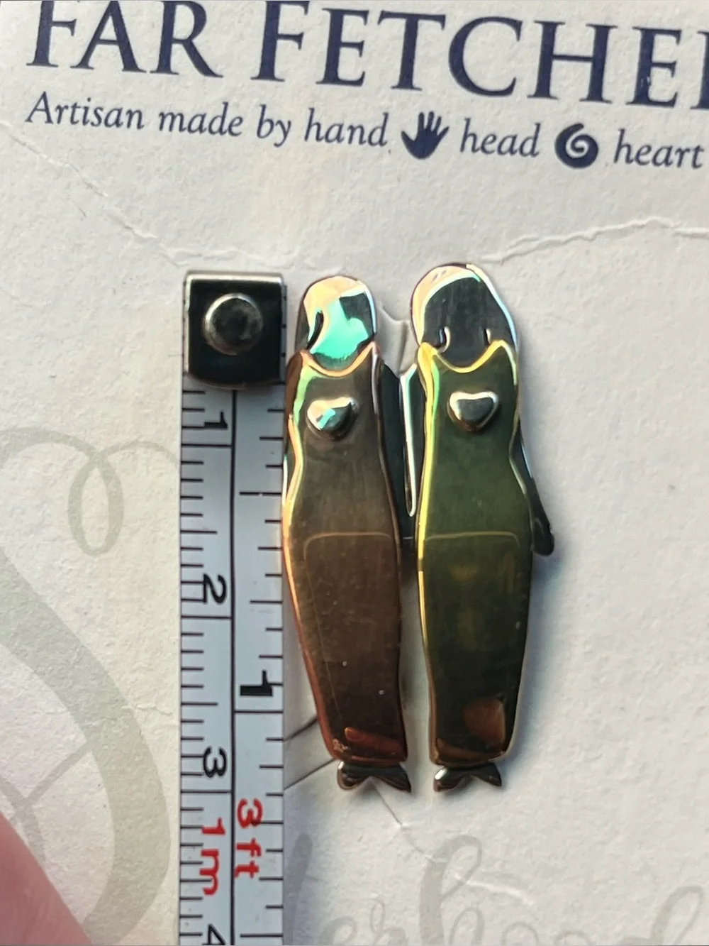 🌟NWT Far Fetched hand crafted two sisters pin